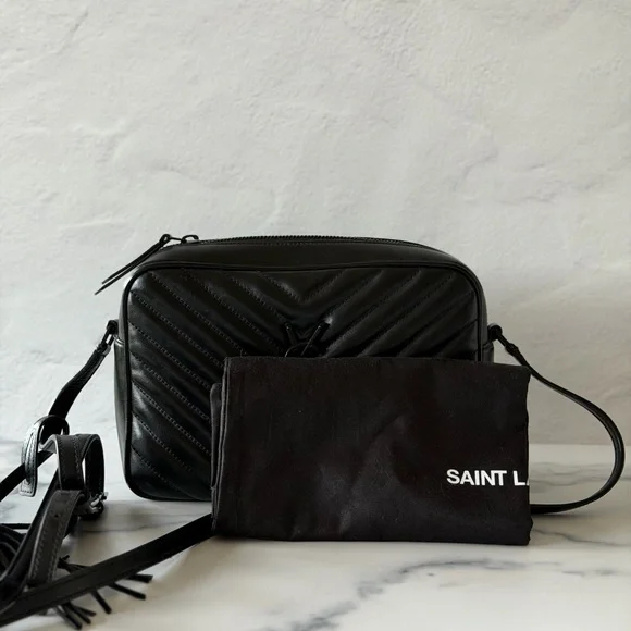 Yves Saint Laurent Lou Mattelassé Medium Camera Bag w/ Tassels - Picture 7 of 9